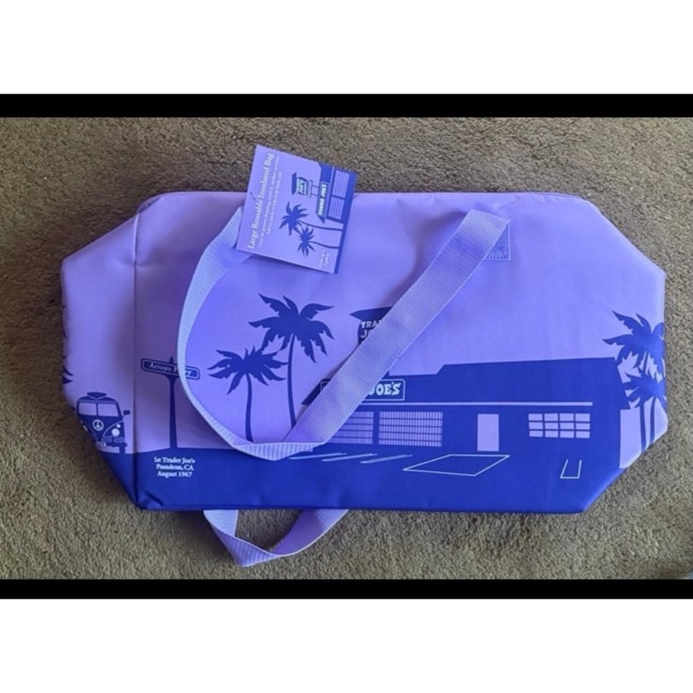 Trader Joe's Large Purple Tote New